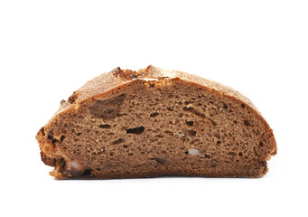 Half of a bread loaf isolated