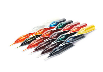 Food dye coloring in a capsule