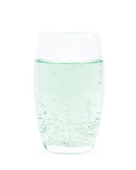 Tall glass of lemonade isolated