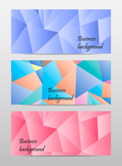 Abstract geometry set business banner