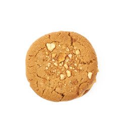 Peanut butter homemade cookie isolated