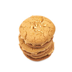 Peanut butter homemade cookie isolated