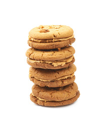 Peanut butter homemade cookie isolated