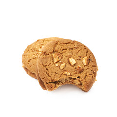 Peanut butter homemade cookie isolated
