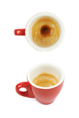 Finished espresso cup isolated