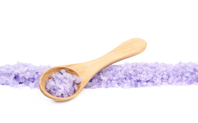 Pile of salt crystals isolated