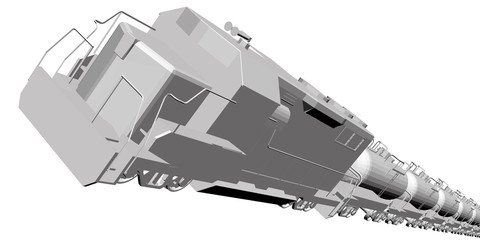 Fototapeta premium Train with cargo