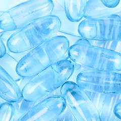 Surface coated with softgel pills