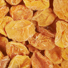 Surface covered with dried apricots