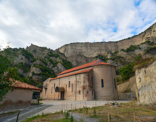 Ancient Orthodox monastery in the mountains.