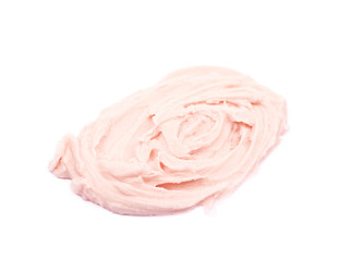 Smeared frosting cream isolated
