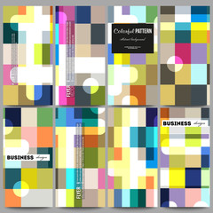 Flyers set. Abstract colorful business background, modern stylish vector texture.