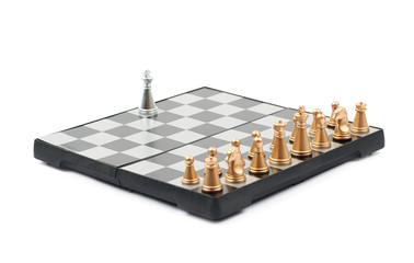Chess board composition isolated