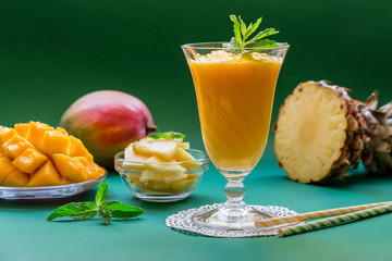 Pineapple mango smoothie.