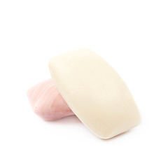 Two pieces of soap isolated