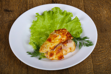 Chicken breast baked with cheese