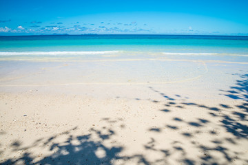 Beautiful tropical island white sand beach summer holiday - Travel summer vacation concept.	