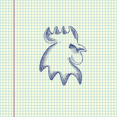 Obraz premium Cock vector illustration