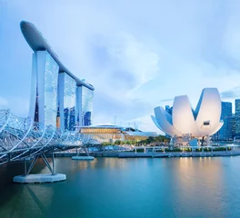 Foto auf Glas Blick auf das Zentrum von Singapur © lena_serditova