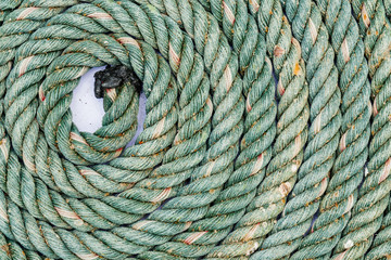 Old rusty big rope texture closeup