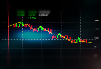 technical financial graph on technology abstract background
