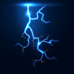 Lightning thunder storm vector background