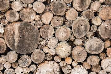 Timber wood log stack