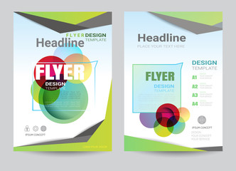 corporate brochure flyer design layout template in A4 size, colorful style.vector