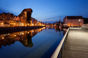 City of Gdansk by Night in Poland