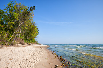 Rozewie Beach at Baltic Sea in Poland