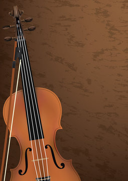 Violin, Musical instrument design realistic style and A4 backgro