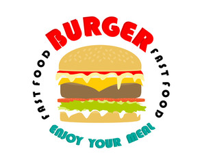 Burger with delicious cheese