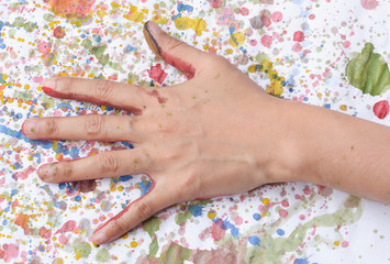 Obraz na płótnie Canvas Painted hands
