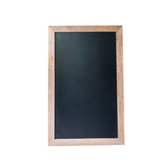 Blank chalkboard in wooden frame isolated on white, This has clipping path.