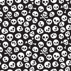 Seamless pattern with skulls. Vector illustration 