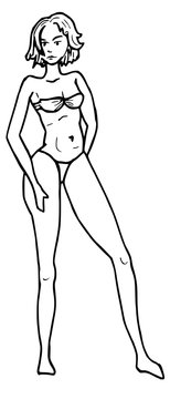 dame in zomerse bikini