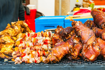 Pork knuckle traditional dish in Czech