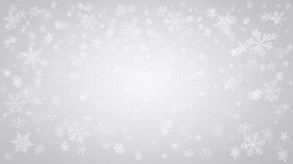 Background of falling snowflakes