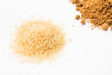 brown sugar and raw sugar