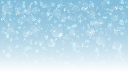 Background of falling snowflakes