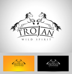 Horse Logo Vector. Horse Icon Badge Emblem