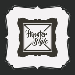 hipster style frame isolated icon vector illustration design