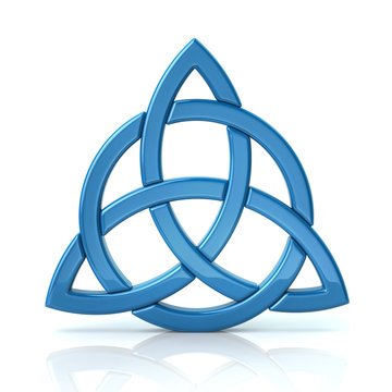 Blue celtic trinity knot