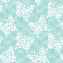 Lace with butterflies