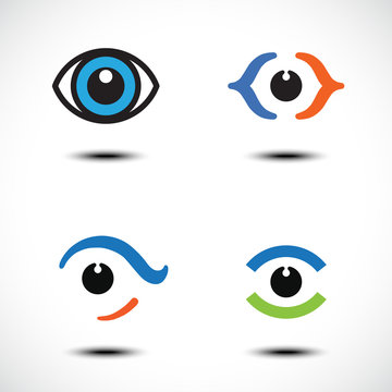 Set of eye icons. Vector illustration