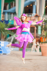 the beautiful girl in a suit of the fairy. the girl the animator