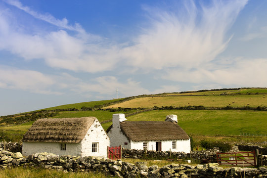 farms at the Cregneash village Isle of Man