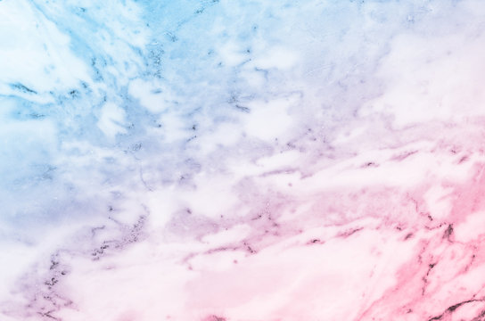 Pastel blue and pink marble stone texture background
