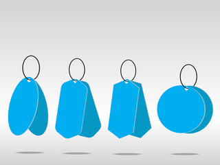 Collection set of vector price tags label blank template.