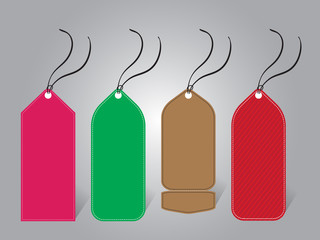 Collection set of vector colorful price tags label blank templat